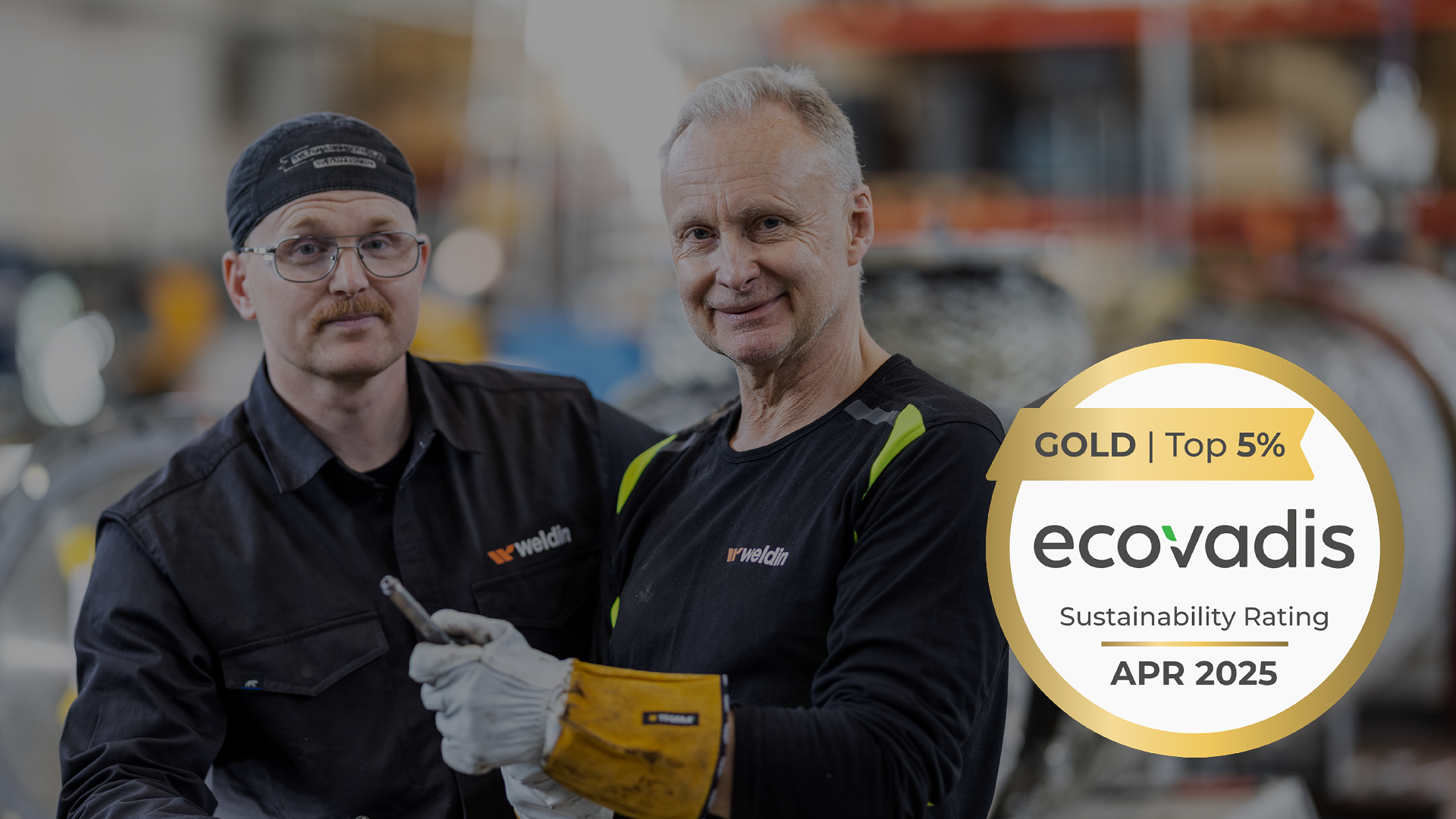 Weldin får guldmedalj av EcoVadis